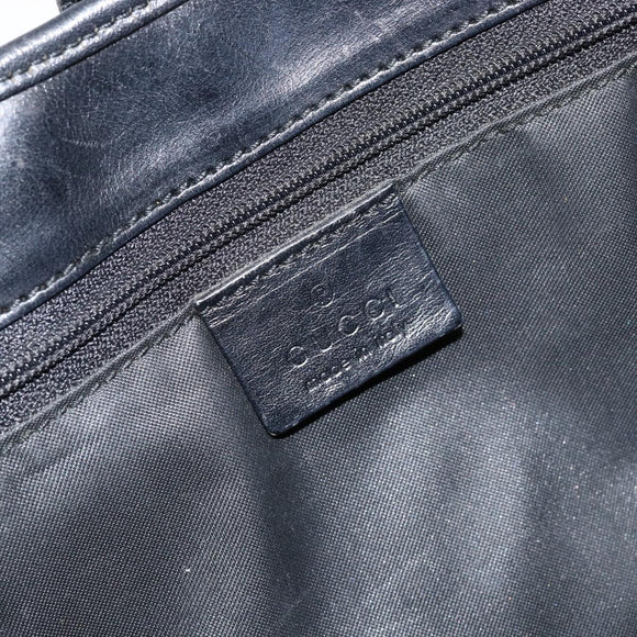 GUCCI GG Canvas Jackie Shoulder Bag Black Silver 002 1068 Auth gh1179