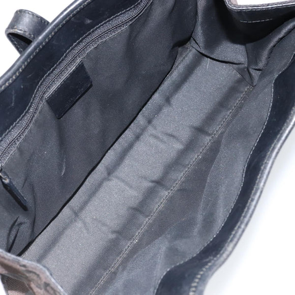 GUCCI GG Canvas Jackie Shoulder Bag Black Silver 002 1068 Auth gh1179