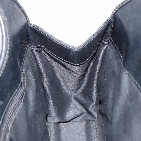 GUCCI GG Canvas Jackie Shoulder Bag Black Silver 002 1068 Auth gh1179