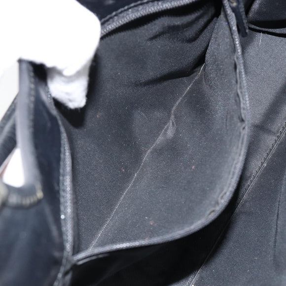 GUCCI GG Canvas Jackie Shoulder Bag Black Silver 002 1068 Auth gh1179