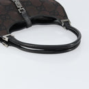 GUCCI GG Canvas Jackie Shoulder Bag Black Silver 002 1068 Auth gh1179-7