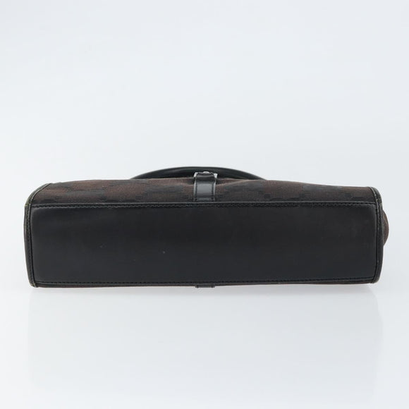 GUCCI GG Canvas Jackie Shoulder Bag Black Silver 002 1068 Auth gh1179