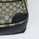 GUCCI GG Supreme Sherry Line Shoulder Bag PVC Navy Gold 001 116 0844 Auth gh118-17