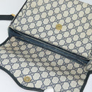 GUCCI GG Supreme Sherry Line Shoulder Bag PVC Navy Gold 001 116 0844 Auth gh118-9