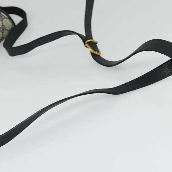 GUCCI GG Supreme Sherry Line Shoulder Bag PVC Navy Gold 001 116 0844 Auth gh118