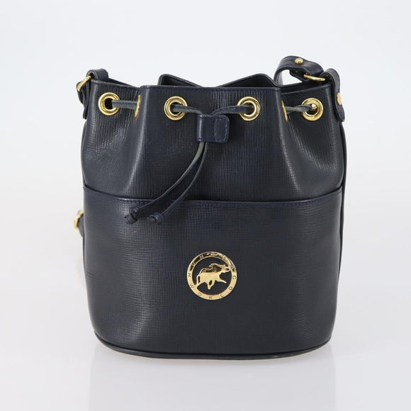 Chloe HUNTING WORLD Bag Leather 2 Set Navy Brown Auth gh1181