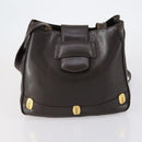 Chloe HUNTING WORLD Bag Leather 2 Set Navy Brown Auth gh1181-2
