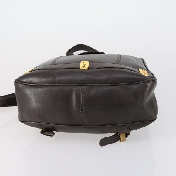 Chloe HUNTING WORLD Bag Leather 2 Set Navy Brown Auth gh1181