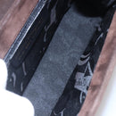 Salvatore Ferragamo Gancini Hand Bag Suede Brown Gold Auth gh1183-10