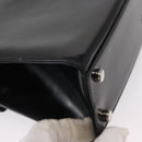 Salvatore Ferragamo Gancini Hand Bag Leather 2way Black Silver Auth gh1184-17