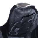 Salvatore Ferragamo Gancini Hand Bag Leather 2way Black Silver Auth gh1184-20