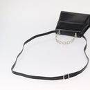 Salvatore Ferragamo Gancini Hand Bag Leather 2way Black Silver Auth gh1184-8