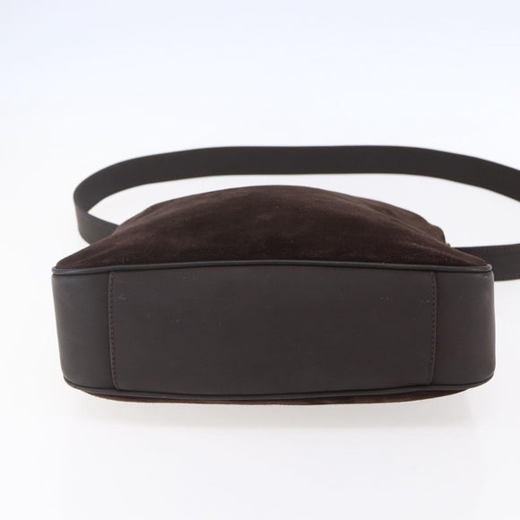 GUCCI Bamboo Shoulder Bag Leather 2way Brown Gold 001 1705 1638 Auth gh1190