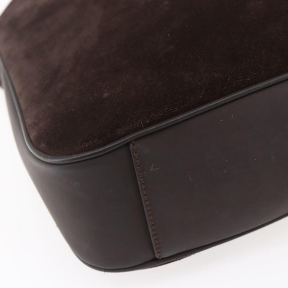 GUCCI Bamboo Shoulder Bag Leather 2way Brown Gold 001 1705 1638 Auth gh1190