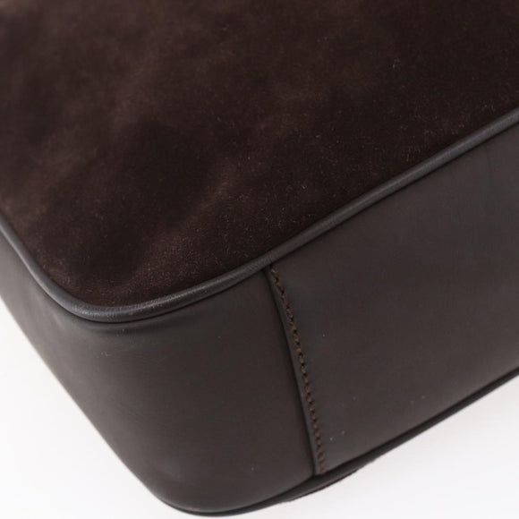 GUCCI Bamboo Shoulder Bag Leather 2way Brown Gold 001 1705 1638 Auth gh1190