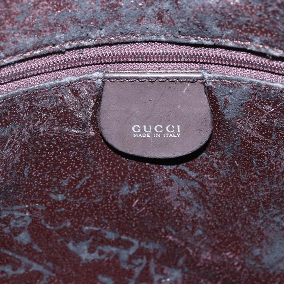 GUCCI Bamboo Shoulder Bag Leather 2way Brown Gold 001 1705 1638 Auth gh1190