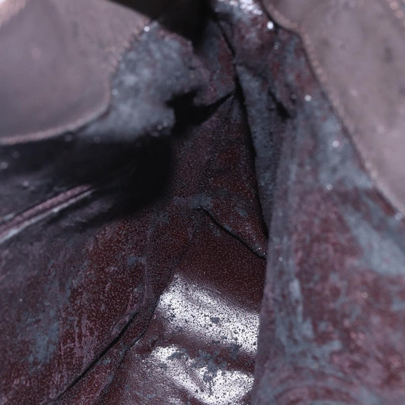 GUCCI Bamboo Shoulder Bag Leather 2way Brown Gold 001 1705 1638 Auth gh1190