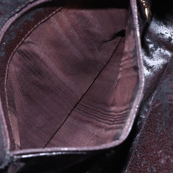 GUCCI Bamboo Shoulder Bag Leather 2way Brown Gold 001 1705 1638 Auth gh1190