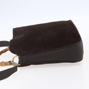 GUCCI Bamboo Shoulder Bag Leather 2way Brown Gold 001 1705 1638 Auth gh1190-4