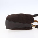 GUCCI Bamboo Shoulder Bag Leather 2way Brown Gold 001 1705 1638 Auth gh1190-5