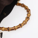 GUCCI Bamboo Shoulder Bag Leather 2way Brown Gold 001 1705 1638 Auth gh1190-7