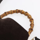 GUCCI Bamboo Shoulder Bag Leather 2way Brown Gold 001 1705 1638 Auth gh1190-8