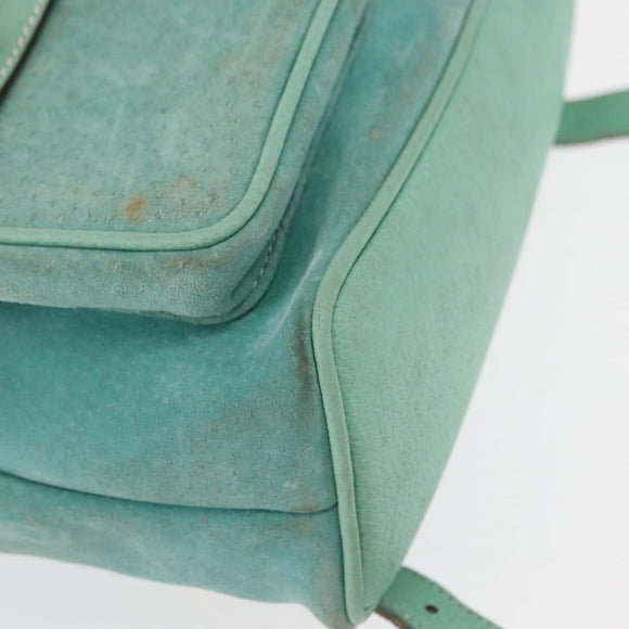 GUCCI Bamboo Backpack Suede Green Gold 003 2058 0016 Auth gh1191