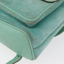 GUCCI Bamboo Backpack Suede Green Gold 003 2058 0016 Auth gh1191-18