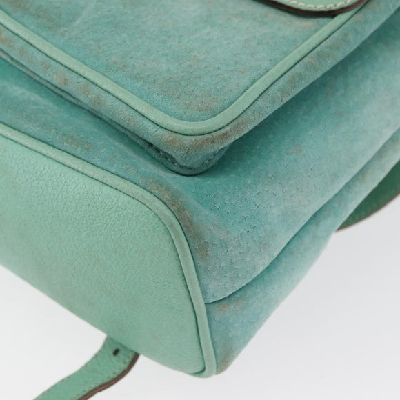 GUCCI Bamboo Backpack Suede Green Gold 003 2058 0016 Auth gh1191