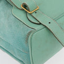 GUCCI Bamboo Backpack Suede Green Gold 003 2058 0016 Auth gh1191-19