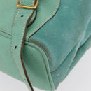 GUCCI Bamboo Backpack Suede Green Gold 003 2058 0016 Auth gh1191-20