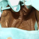 GUCCI Bamboo Backpack Suede Green Gold 003 2058 0016 Auth gh1191-25