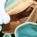 GUCCI Bamboo Backpack Suede Green Gold 003 2058 0016 Auth gh1191-27