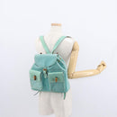 GUCCI Bamboo Backpack Suede Green Gold 003 2058 0016 Auth gh1191-28