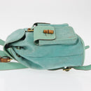 GUCCI Bamboo Backpack Suede Green Gold 003 2058 0016 Auth gh1191-4