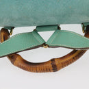 GUCCI Bamboo Backpack Suede Green Gold 003 2058 0016 Auth gh1191-14