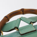 GUCCI Bamboo Backpack Suede Green Gold 003 2058 0016 Auth gh1191-8