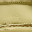 LOUIS VUITTON Monogram Vernis Houston Hand Bag Lime Yellow M91055 LV Auth gh1192-17