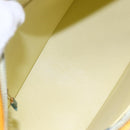 LOUIS VUITTON Monogram Vernis Houston Hand Bag Lime Yellow M91055 LV Auth gh1192-11