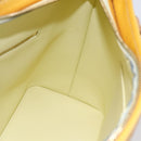 LOUIS VUITTON Monogram Vernis Houston Hand Bag Lime Yellow M91055 LV Auth gh1192-18