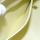 LOUIS VUITTON Monogram Vernis Houston Hand Bag Lime Yellow M91055 LV Auth gh1192-20