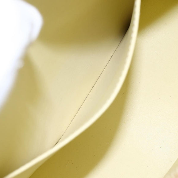 LOUIS VUITTON Monogram Vernis Houston Hand Bag Lime Yellow M91055 LV Auth gh1192