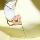 LOUIS VUITTON Monogram Vernis Houston Hand Bag Lime Yellow M91055 LV Auth gh1192-12