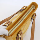 LOUIS VUITTON Monogram Vernis Houston Hand Bag Lime Yellow M91055 LV Auth gh1192-6