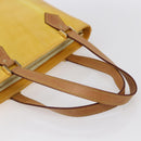 LOUIS VUITTON Monogram Vernis Houston Hand Bag Lime Yellow M91055 LV Auth gh1192-7