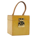 LOUIS VUITTON Monogram Vernis Bleecker Cosmetic Pouch Beige M91002 Auth gh1193-1