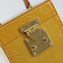 LOUIS VUITTON Monogram Vernis Bleecker Cosmetic Pouch Beige M91002 Auth gh1193-18