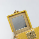 LOUIS VUITTON Monogram Vernis Bleecker Cosmetic Pouch Beige M91002 Auth gh1193-9