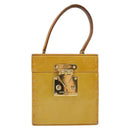 LOUIS VUITTON Monogram Vernis Bleecker Cosmetic Pouch Beige M91002 Auth gh1193-13