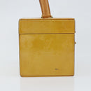 LOUIS VUITTON Monogram Vernis Bleecker Cosmetic Pouch Beige M91002 Auth gh1193-4